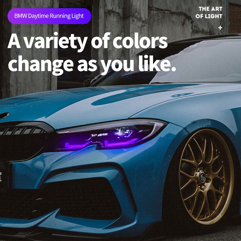 BMW 3 series multi-color LED daytime running lights