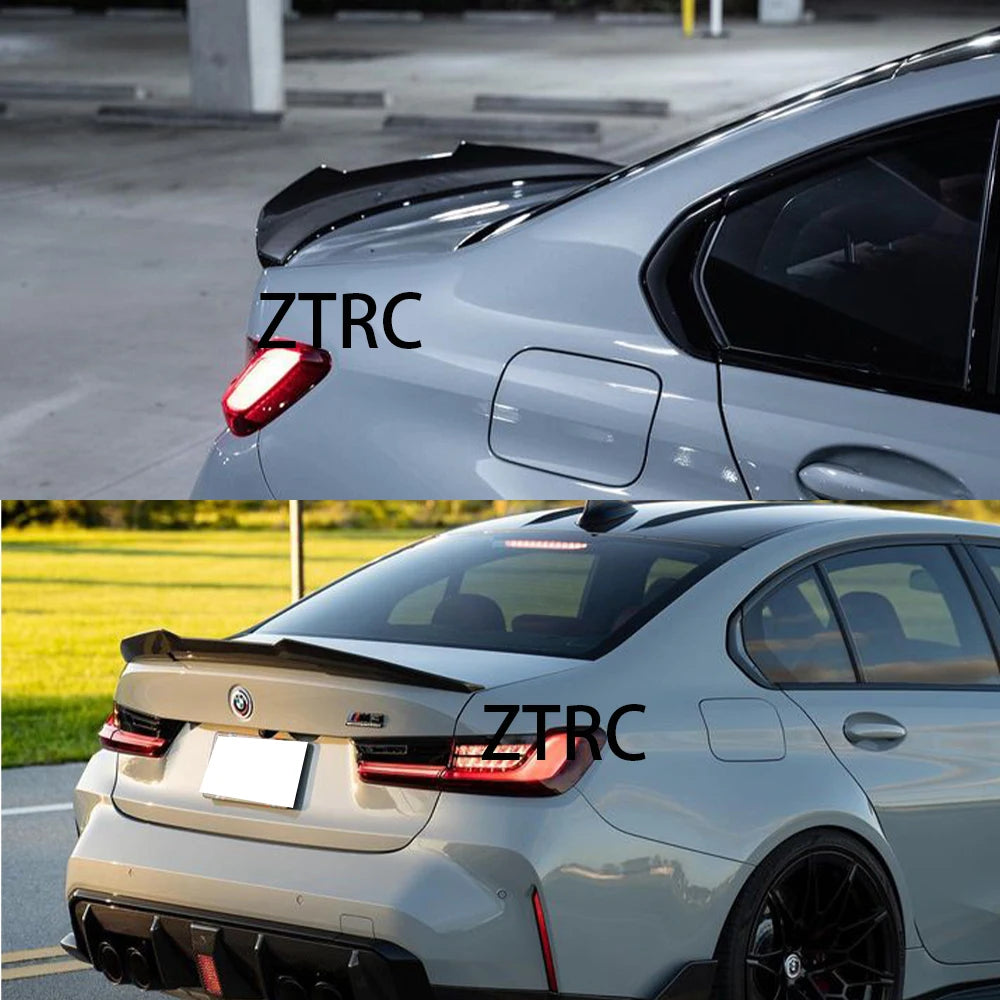 Spoiler For BMW 3 Series G20 G28/G80 M3 PSM Style Real carbon fiber material Rear Spoiler Trunk wing 2019-2024