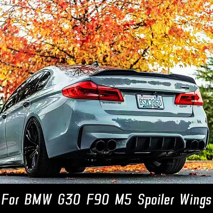 BMW 5 Series F90 G30 M5 520i 530i 540i M550i Carbon Fiber Spoilers Roof Trunk Spoiler CS Style Accessories