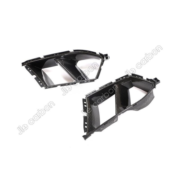 Carbon Front Bumper Air Vent Covers Trims