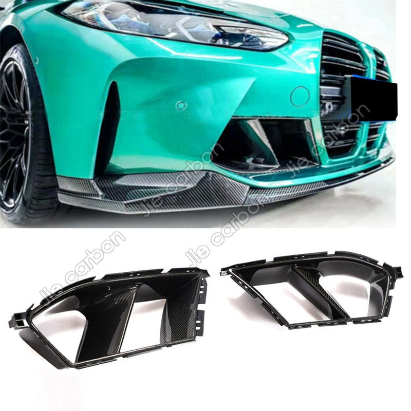 Carbon Front Bumper Air Vent Covers Trims