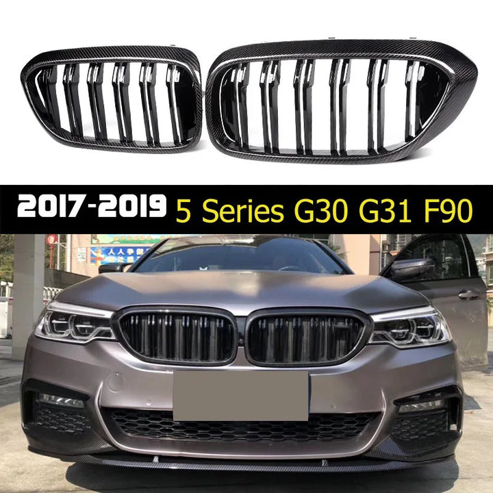 Carbon Fiber Front Bumper Kidney Hood Racing Replacement Grill For BMW 5 series G30 G31 Sedan F90 M5 2017-2019 Pre-lci