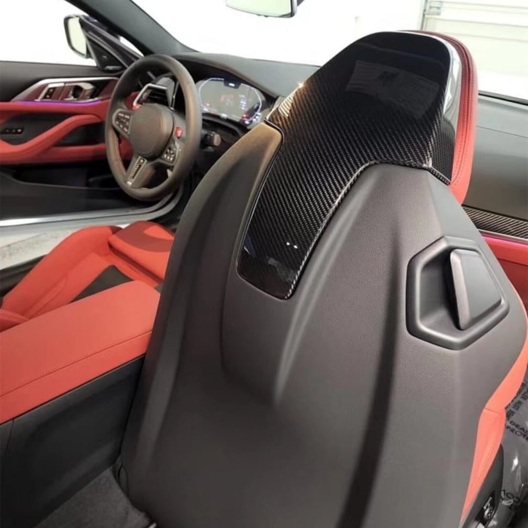 Front Seat Back Trim Cover Carbon