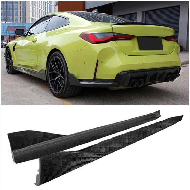 Carbon Fiber Body Side Skirt Kit Lip Spoiler High