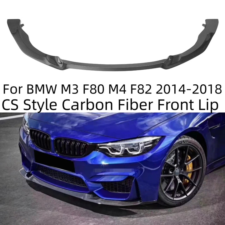 Carbon Front Lip Splitter CS Style Auto Accessories For BMW F80 M3 F82 M4 2014-2018