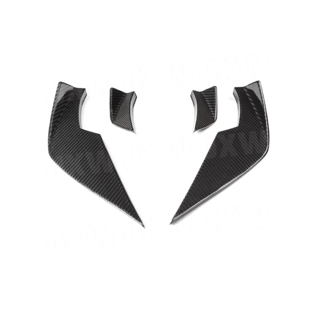 Dry Carbon Fiber Front Bumper Bodykit Side Fin Flaps