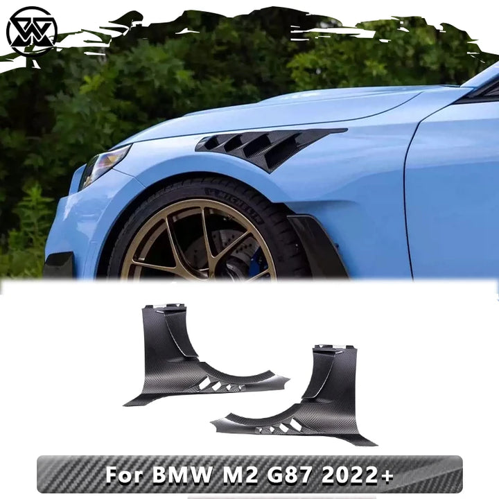 Dry Carbon Fiber Material Car Front Fender Cooling Ventilation Fender for BMW 2 Series M2 G87 Coupe MP Style Racing Styling