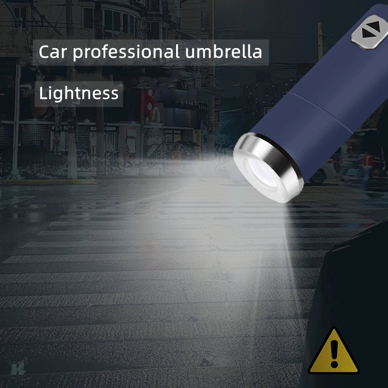 Automatic Umbrella with LED Reflective Strip Rain Wind Umbrella For BMW M Emblem