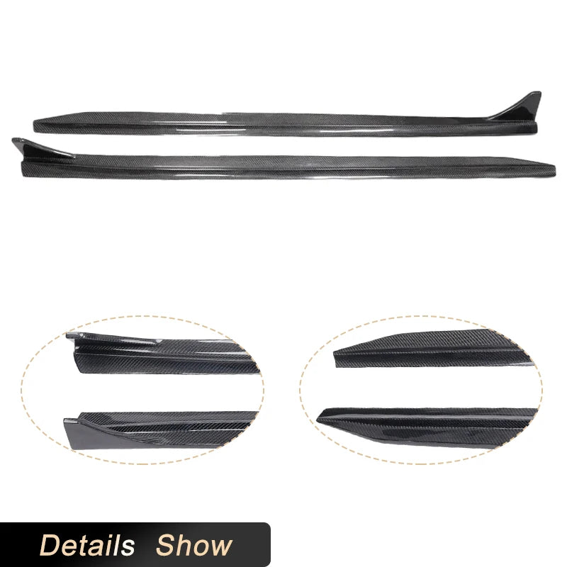 Car Side Skirts Apron Extensions For BMW 3 Series G20 2020-2023 Carbon Fiber