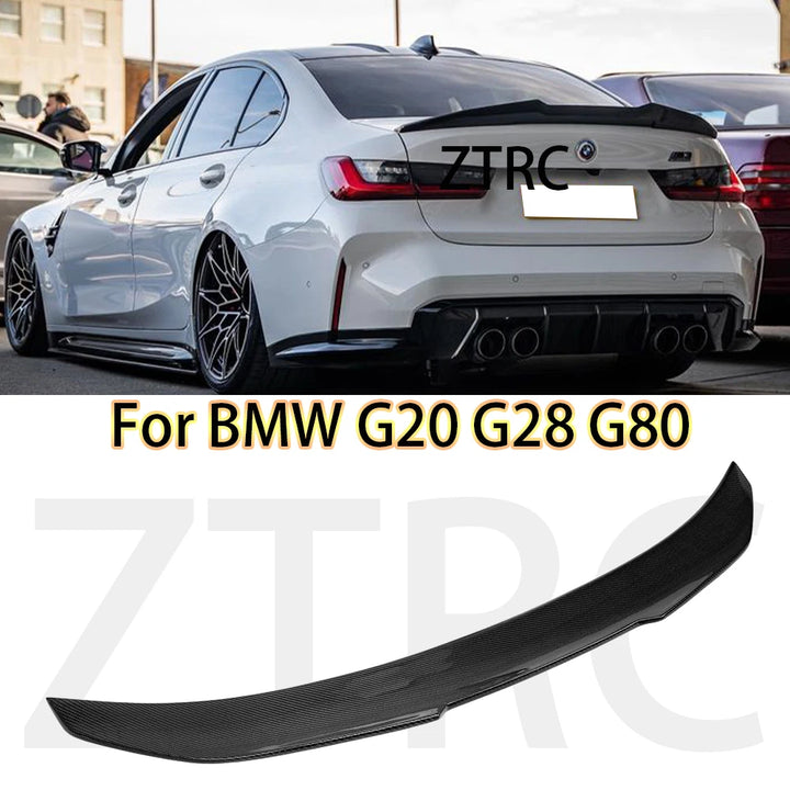 Spoiler For BMW 3 Series G20 G28/G80 M3 PSM Style Real carbon fiber material Rear Spoiler Trunk wing 2019-2024