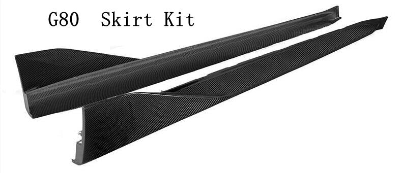 Carbon Fiber Body Side Skirt Kit Lip Spoiler High