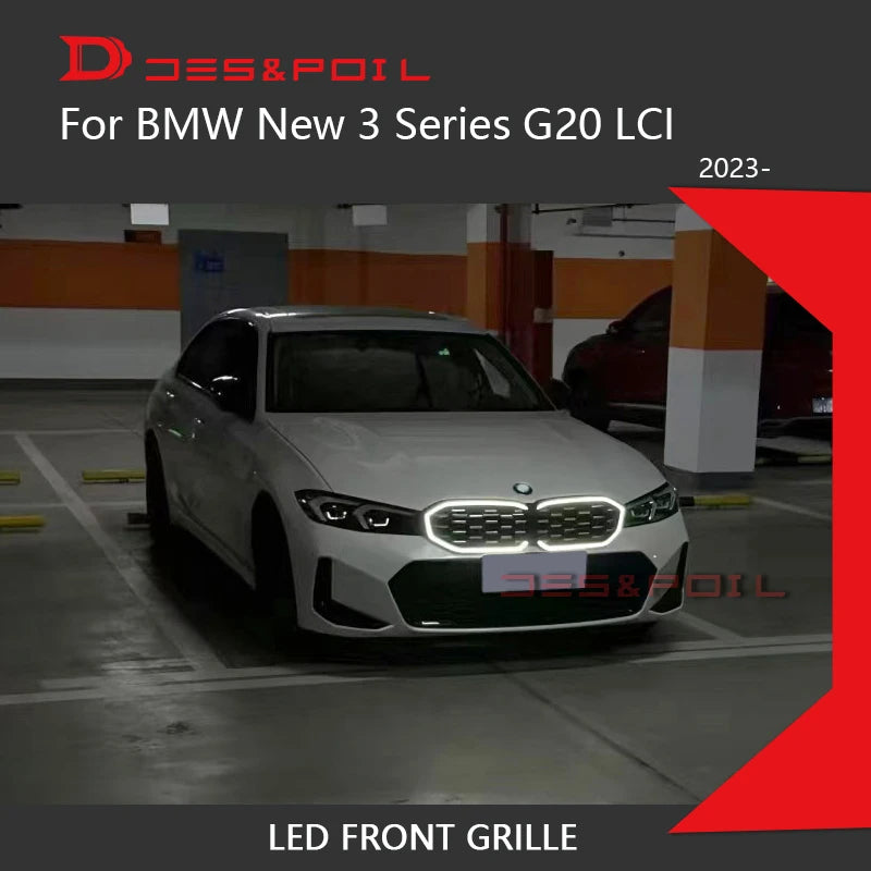 LED Light Grille For 2023 BMW New 3 Series G20 Kidney Grille LCI Front Diamond Grill Grid xDrive 330i M340i Sport