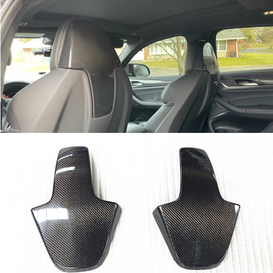 Front Seat Back Trim Cover Carbon