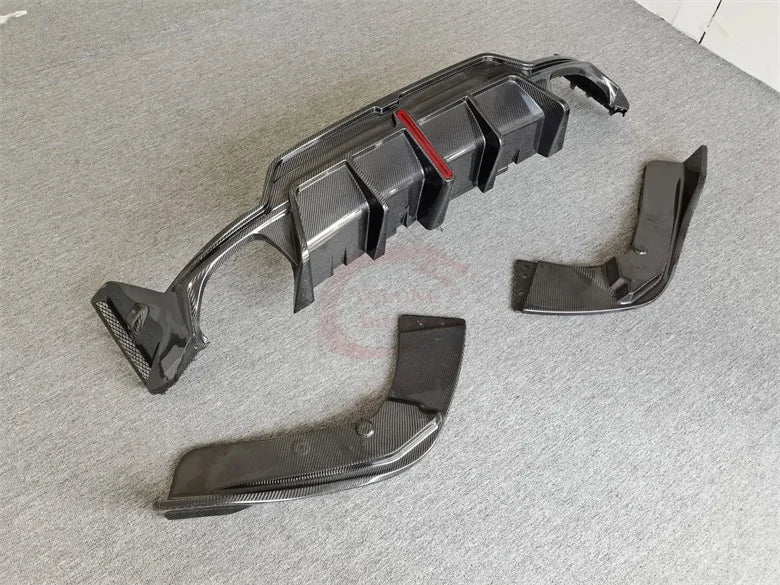 Carbon Fiber rear diffuser with led for BMW 3 series G20 LCI 2023-2024