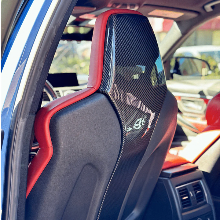 Carbon Fiber Inner Seat Back Covers Trims | Compatible with BMW (F80 F82 F83 F87)